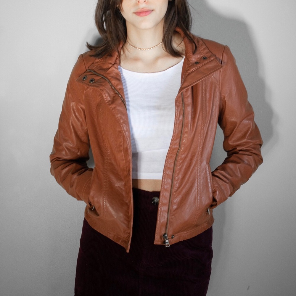 Lane Crawford Brown Leather Jacket - size S